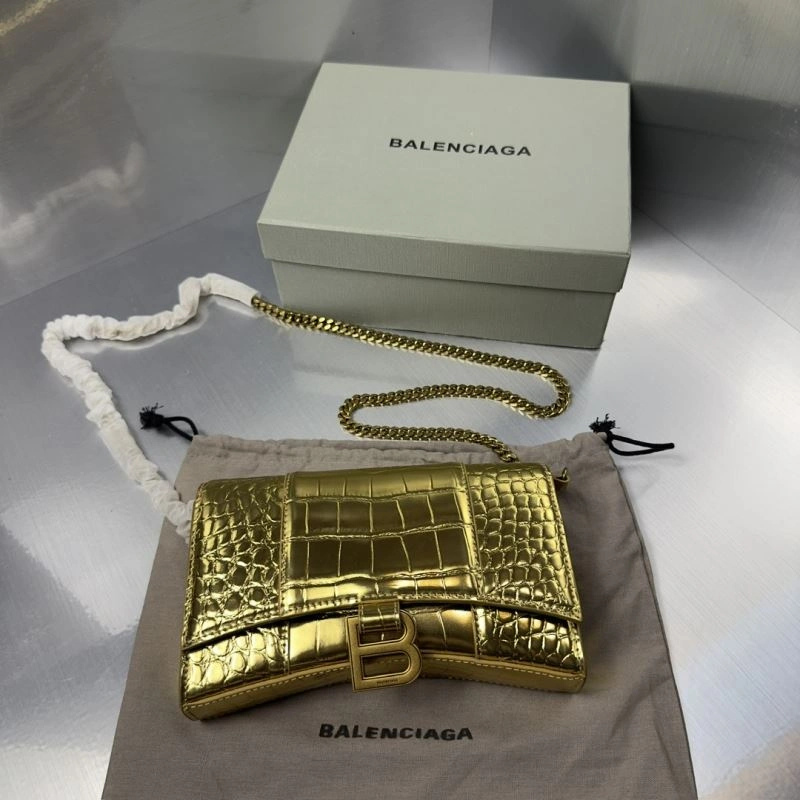 Balenciaga Crocodile Gold Arc Hourglass Chain Bag Refined 72653