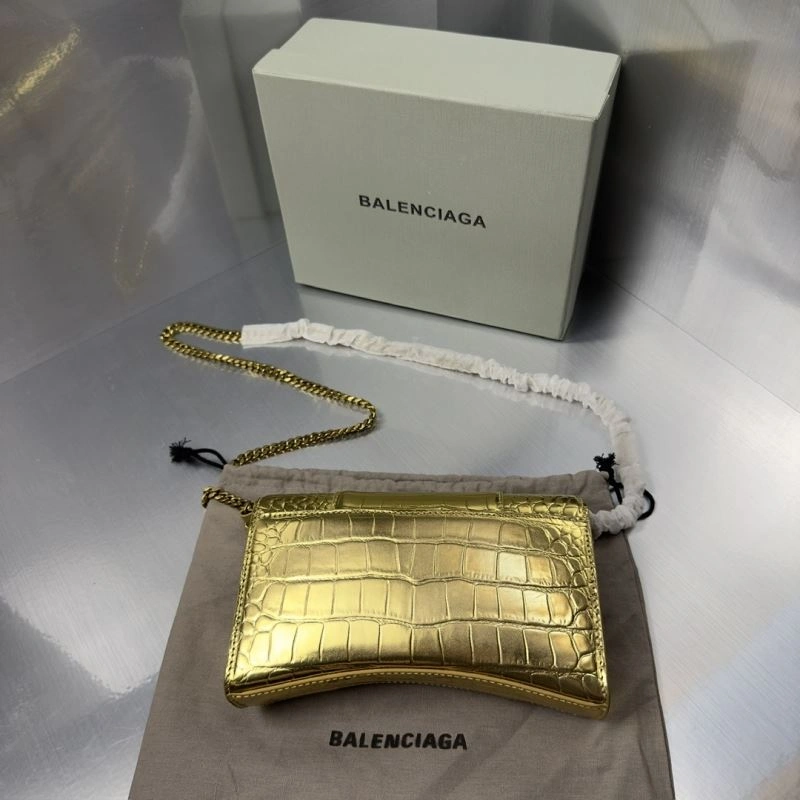 Balenciaga Crocodile Gold Arc Hourglass Chain Bag Refined 72653