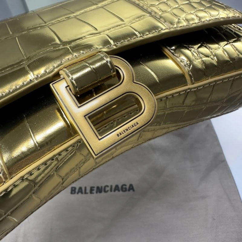 Balenciaga Crocodile Gold Arc Hourglass Chain Bag Refined 72653