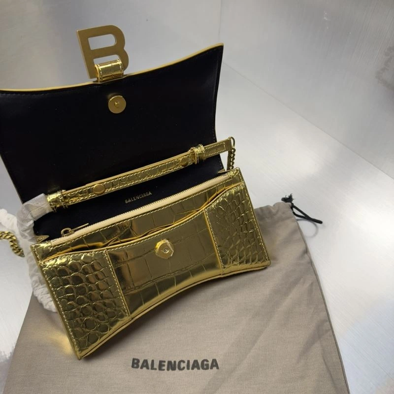 Balenciaga Crocodile Gold Arc Hourglass Chain Bag Refined 72653