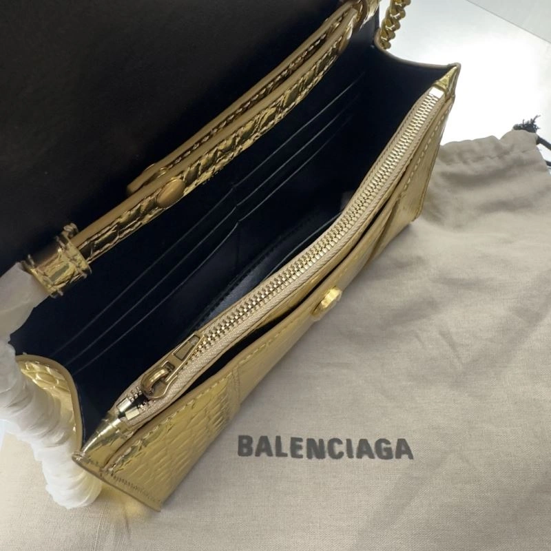 Balenciaga Crocodile Gold Arc Hourglass Chain Bag Refined 72653