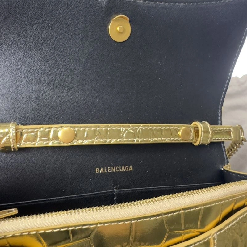 Balenciaga Crocodile Gold Arc Hourglass Chain Bag Refined 72653
