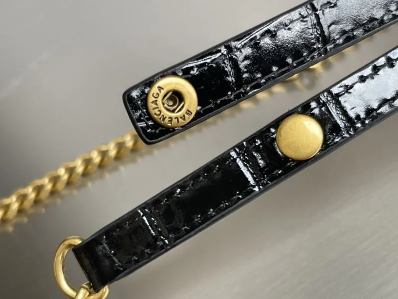 DailyWear Balenciaga Crocodile Gold Buckle Hourglass Chain Bag byBalenciaga 38284