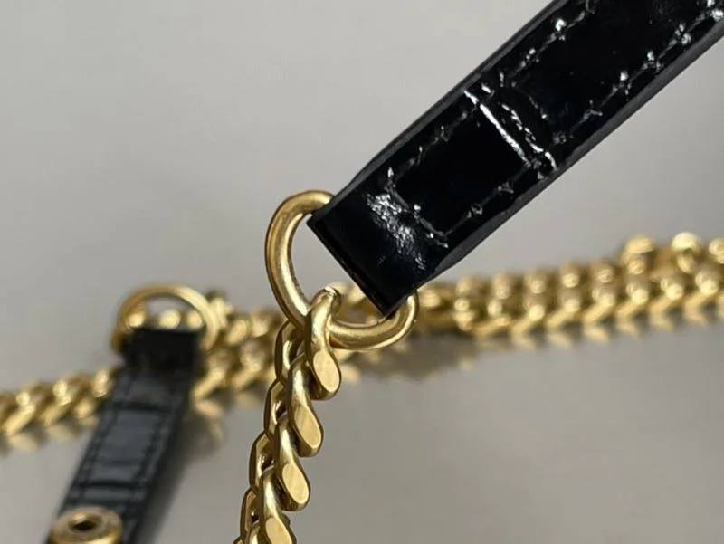 DailyWear Balenciaga Crocodile Gold Buckle Hourglass Chain Bag byBalenciaga 38284