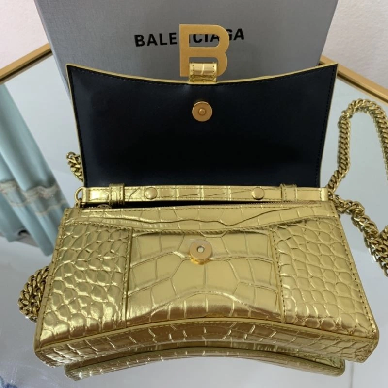 UrbanStyle Balenciaga Crocodile Gold Heavyweight Hourglass Chain Bag 72608