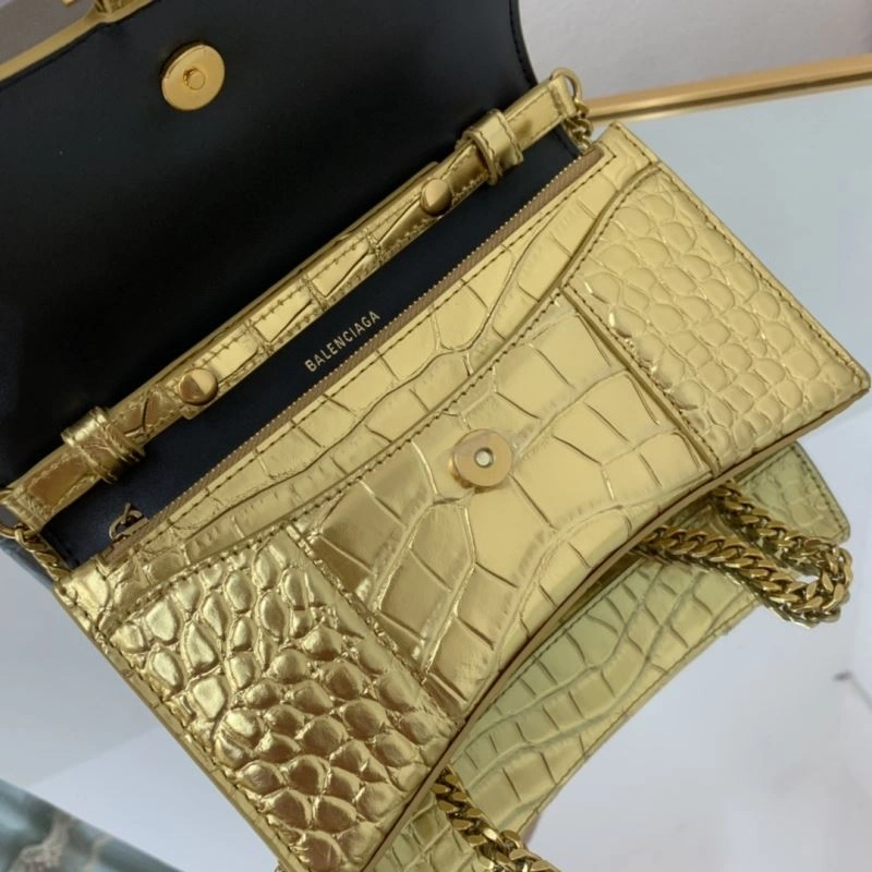 UrbanStyle Balenciaga Crocodile Gold Heavyweight Hourglass Chain Bag 72608