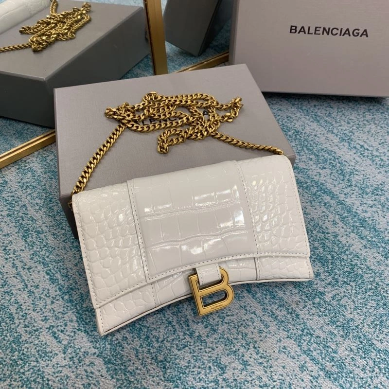 Balenciaga Crocodile Hourglass Bag with Chain Strap Upgraded 72612