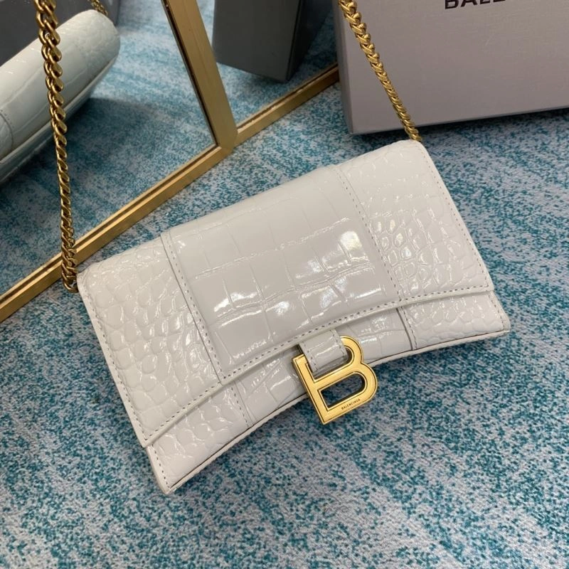 Balenciaga Crocodile Hourglass Bag with Chain Strap Upgraded 72612