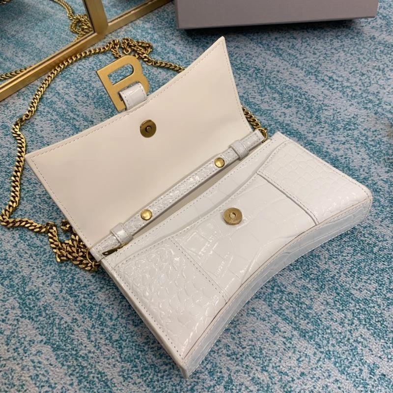 Balenciaga Crocodile Hourglass Bag with Chain Strap Upgraded 72612