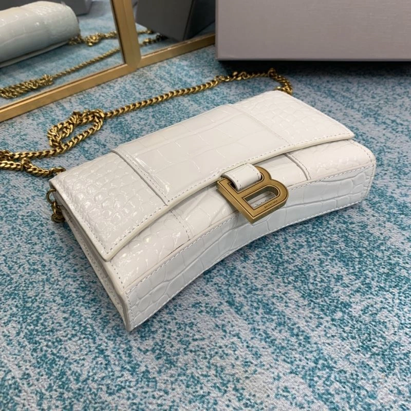 Balenciaga Crocodile Hourglass Bag with Chain Strap Upgraded 72612