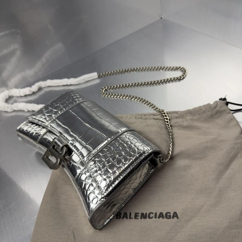 MoistureWicking Balenciaga Crocodile Hourglass Chain Bag with Silver Buckle 72607