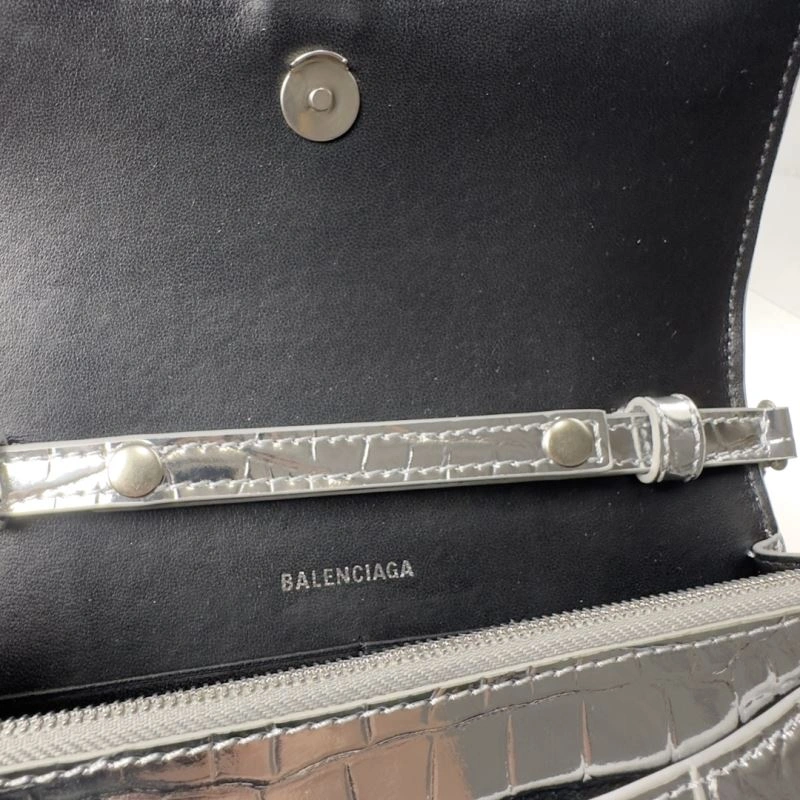 MoistureWicking Balenciaga Crocodile Hourglass Chain Bag with Silver Buckle 72607