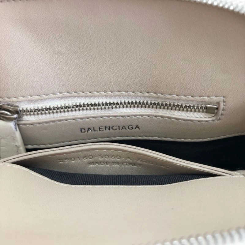 Balenciaga Crocodile Mini Shell Bag in Light Beige SoftTouch 78550