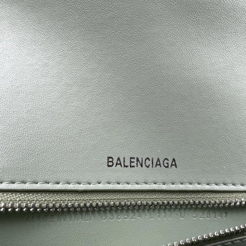 Balenciaga Crocodile-Pattern Hourglass Bag - Mint Green Trendy 78704