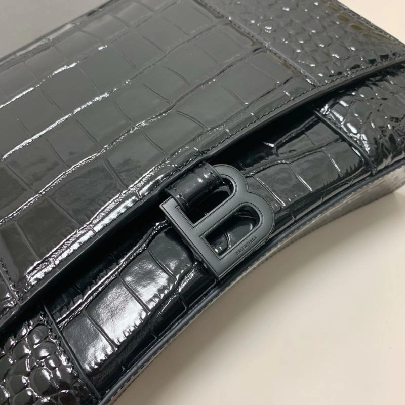 Balenciaga Crocodile-Patterned Hourglass Bag - Large Edition Affordable 72621