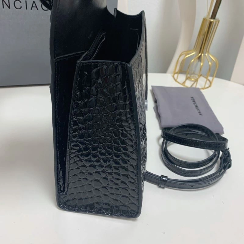 Balenciaga Crocodile-Patterned Hourglass Bag - Large Edition Affordable 72621