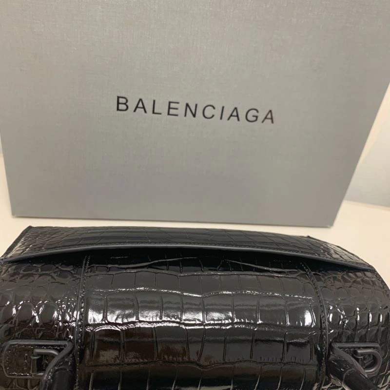 Balenciaga Crocodile-Patterned Hourglass Bag - Large Edition Affordable 72621