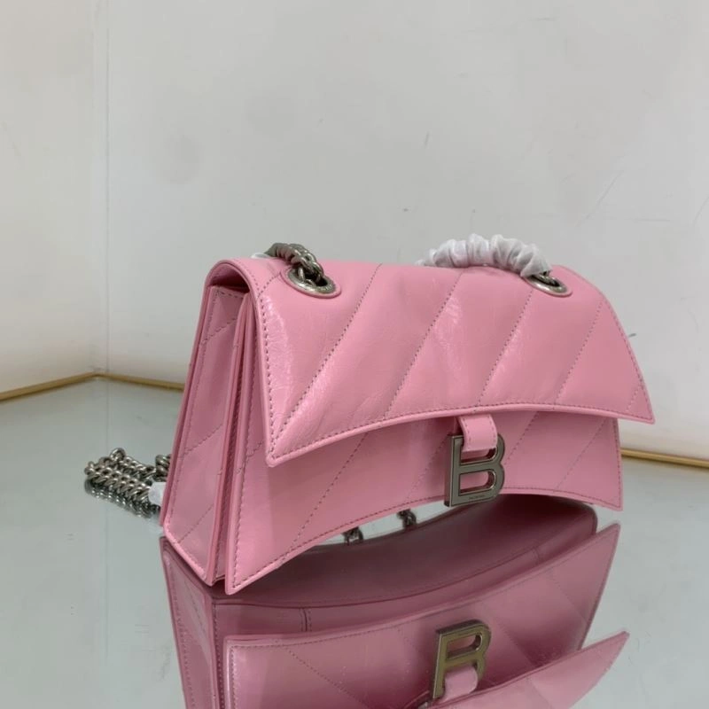 Balenciaga Crush Hourglass Bag - Distressed Silver B Logo Attractive 78670