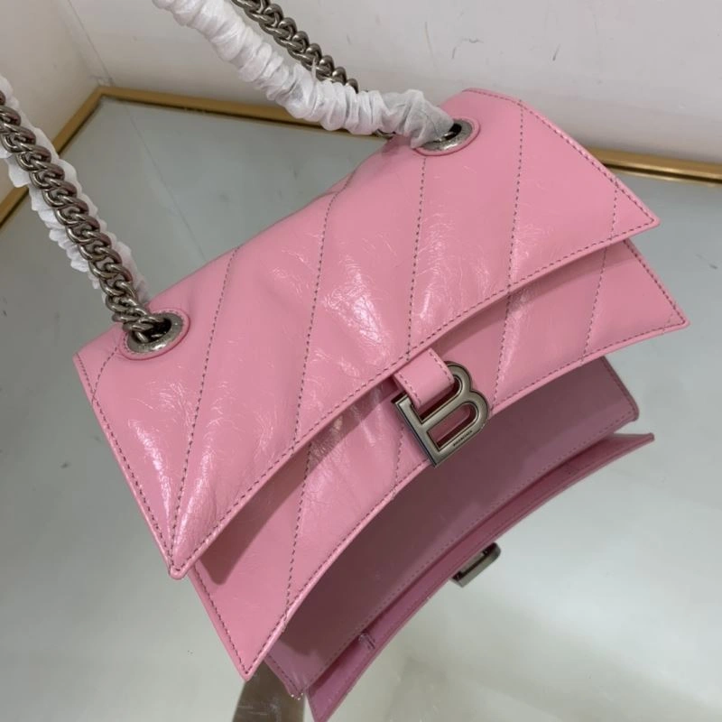Balenciaga Crush Hourglass Bag - Distressed Silver B Logo Attractive 78670