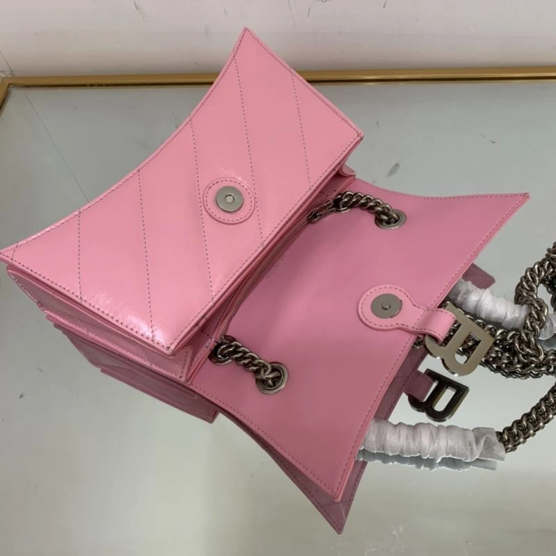 Balenciaga Crush Hourglass Bag - Distressed Silver B Logo Attractive 78670