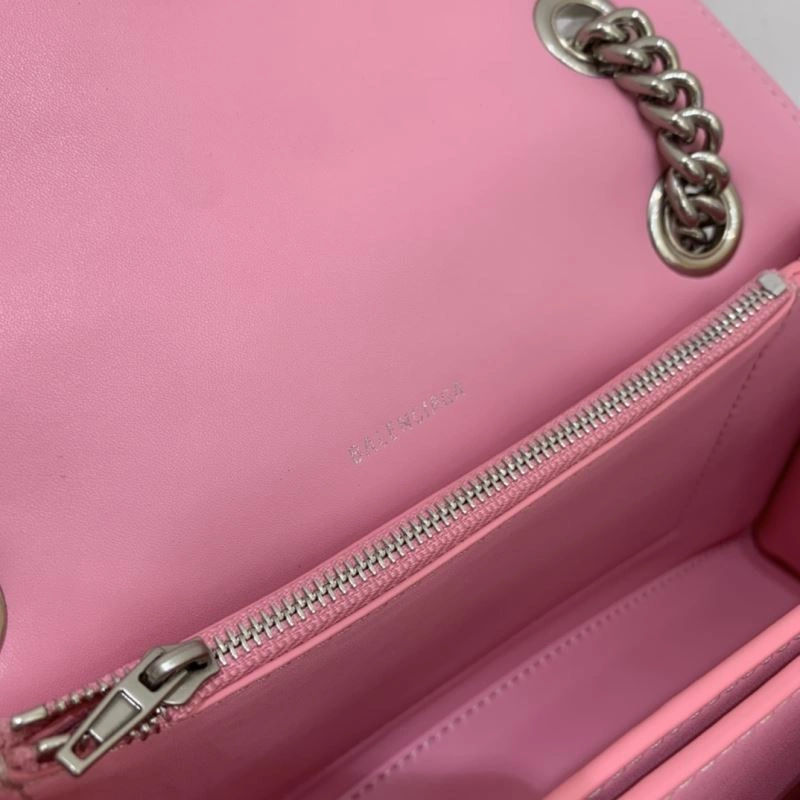 Balenciaga Crush Hourglass Bag - Distressed Silver B Logo Attractive 78670