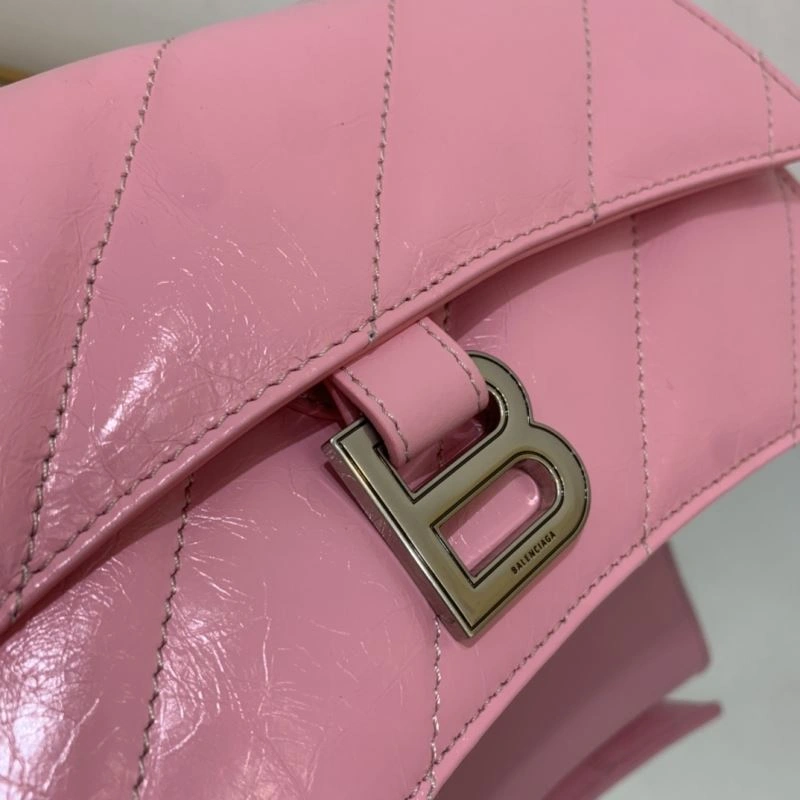 Balenciaga Crush Hourglass Bag - Distressed Silver B Logo Attractive 78670