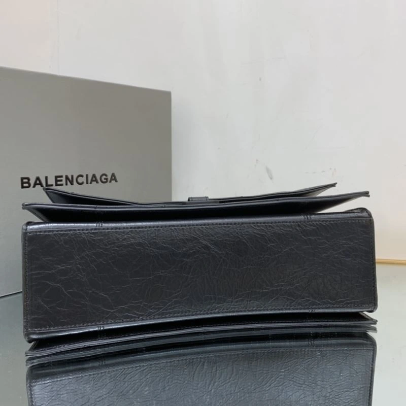 ZipUp Balenciaga Crush Medium Embroidered Black Buckle Bag 78674