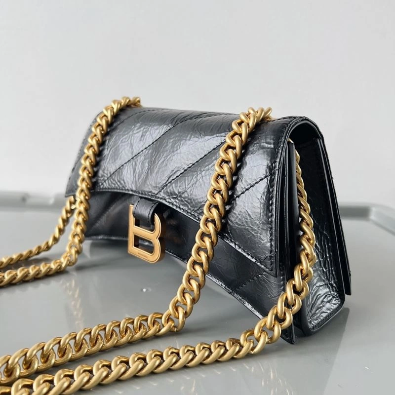Trendy Balenciaga Crush Mini Hourglass Bag with Metal Chain Strap 78662