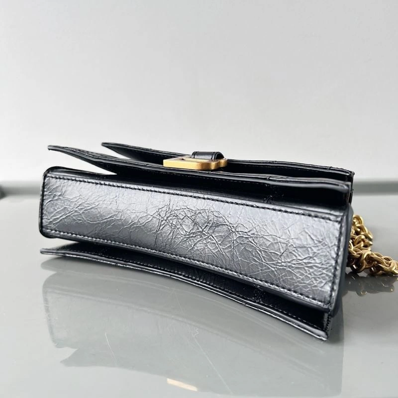Trendy Balenciaga Crush Mini Hourglass Bag with Metal Chain Strap 78662