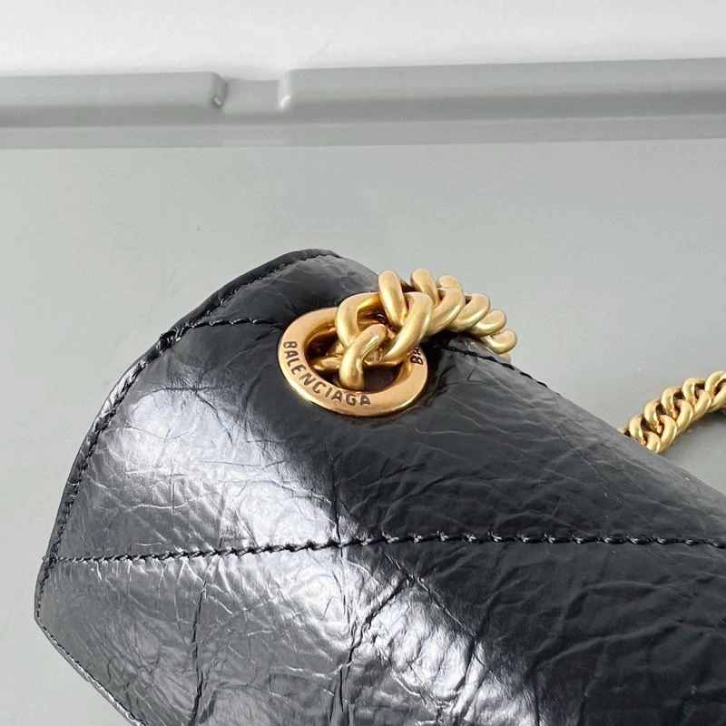 Trendy Balenciaga Crush Mini Hourglass Bag with Metal Chain Strap 78662