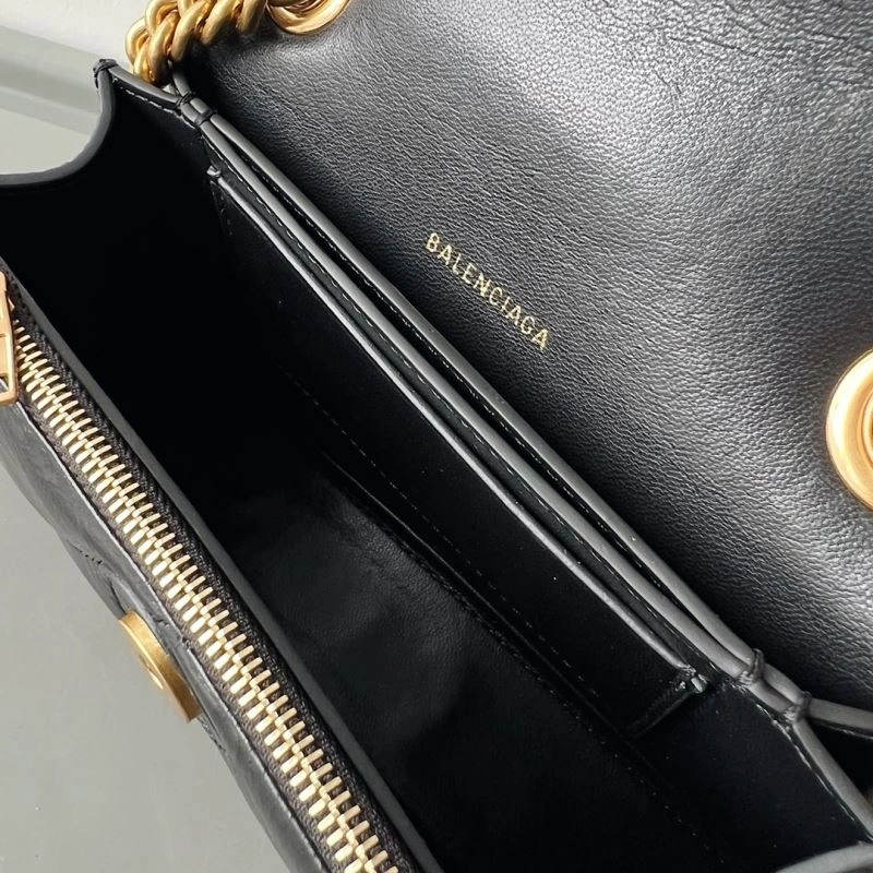 Trendy Balenciaga Crush Mini Hourglass Bag with Metal Chain Strap 78662