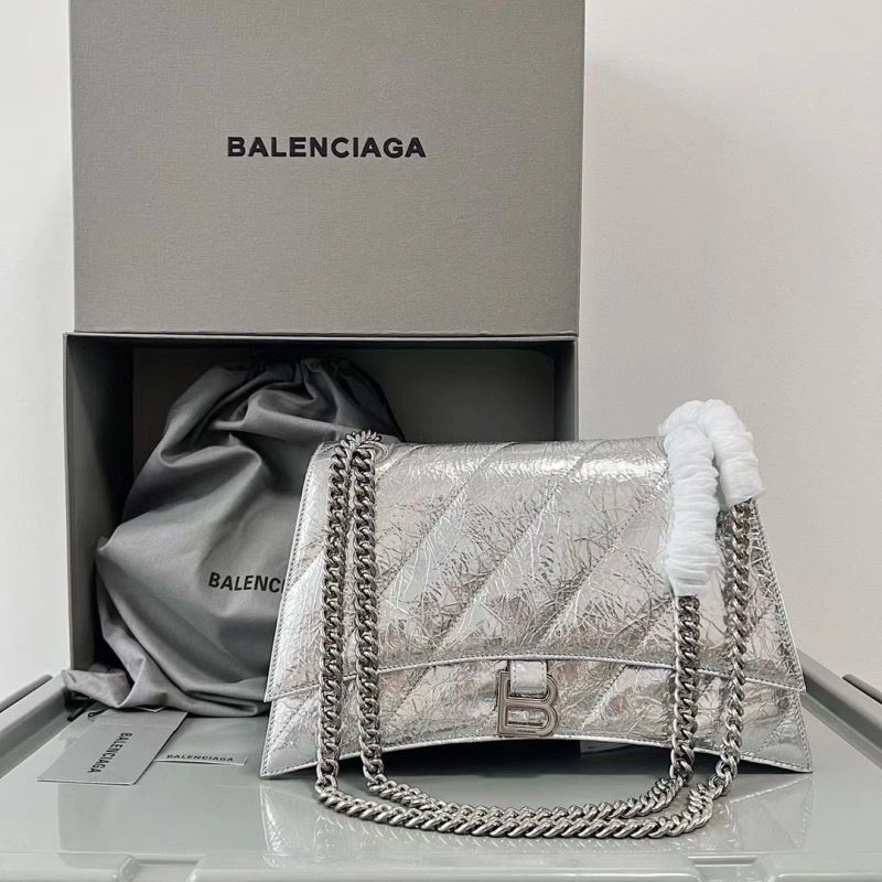 Balenciaga Crush Retro Waxed Leather Bag with Gold Chain Vibrant 78668