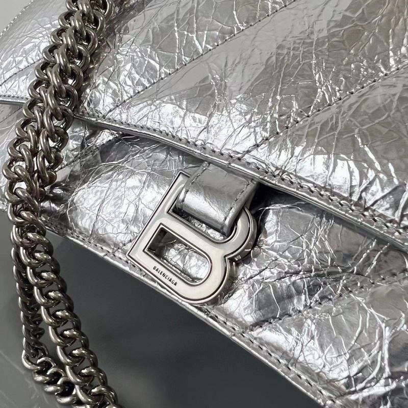Balenciaga Crush Retro Waxed Leather Bag with Gold Chain Vibrant 78668