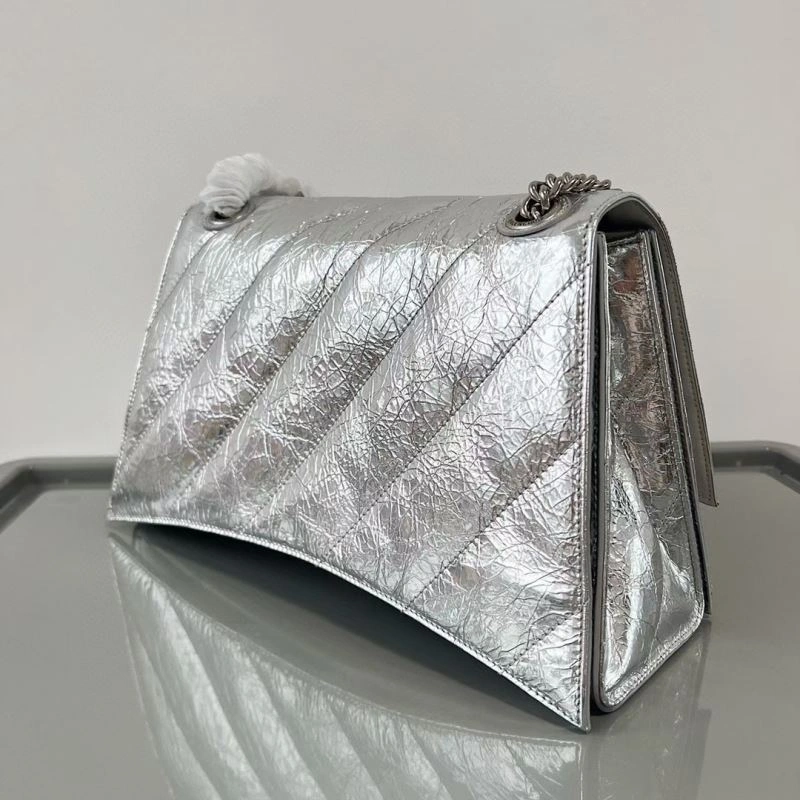 Balenciaga Crush Retro Waxed Leather Bag with Gold Chain Vibrant 78668