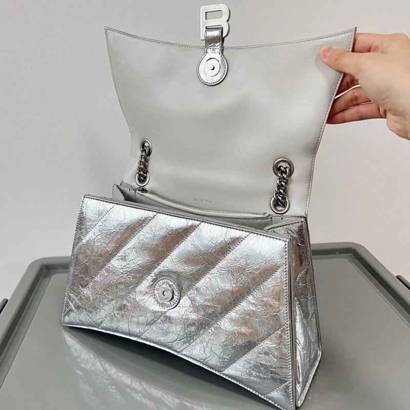 Balenciaga Crush Retro Waxed Leather Bag with Gold Chain Vibrant 78668