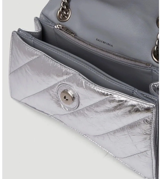 Balenciaga Crush Silver Hourglass Bag - Fall Winter 2022 Edition Lightweight 78673