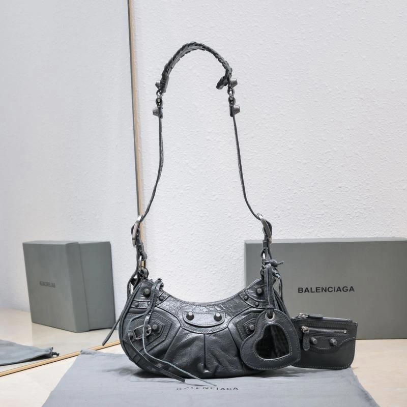SmoothTexture Balenciaga Dark Gray Crescent Bag - 26cm Size 12 72708