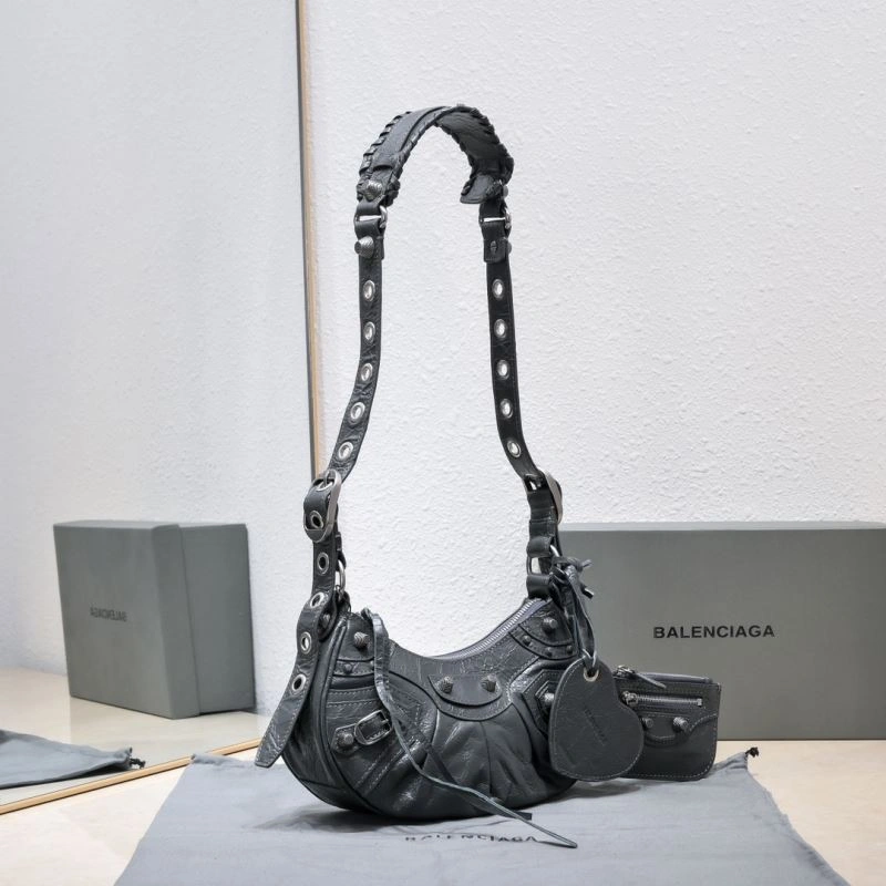 SmoothTexture Balenciaga Dark Gray Crescent Bag - 26cm Size 12 72708