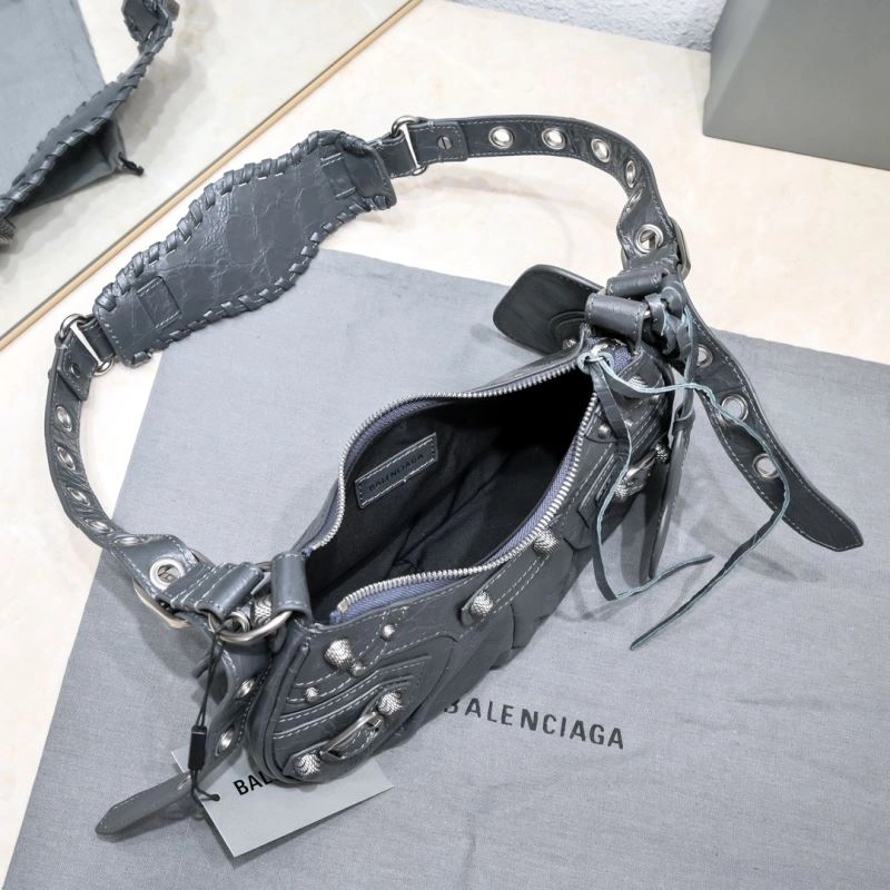 SmoothTexture Balenciaga Dark Gray Crescent Bag - 26cm Size 12 72708