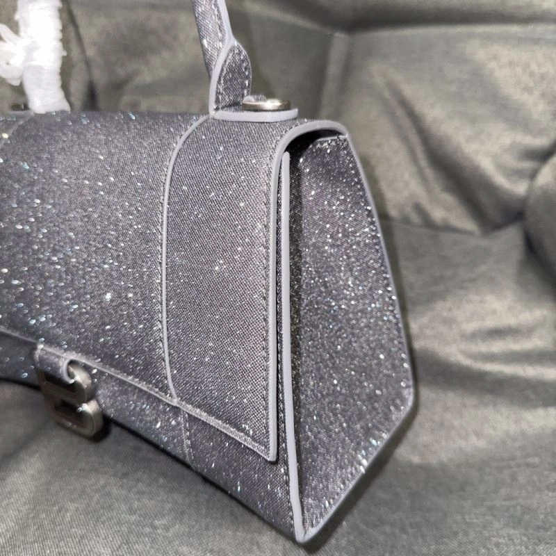 Balenciaga Dazzling Hourglass Bag - Starry Gray S Size MoistureWicking 70017