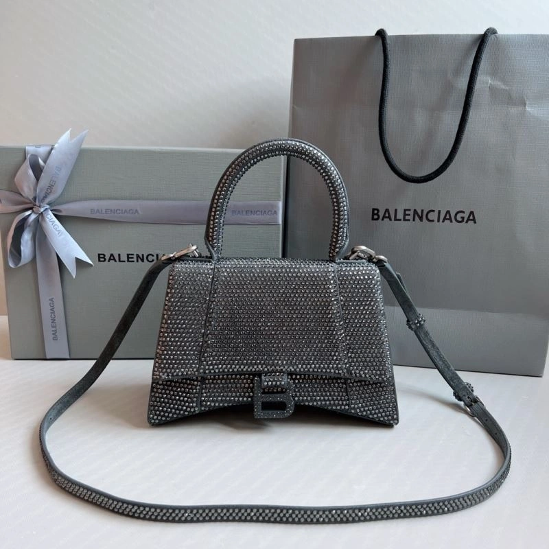 Balenciaga Diamond-Embellished Gray Hourglass Bag - Limited Edition ModernLook 70058