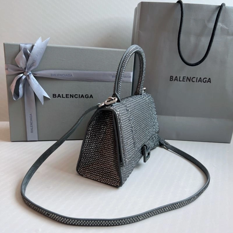 Balenciaga Diamond-Embellished Gray Hourglass Bag - Limited Edition ModernLook 70058