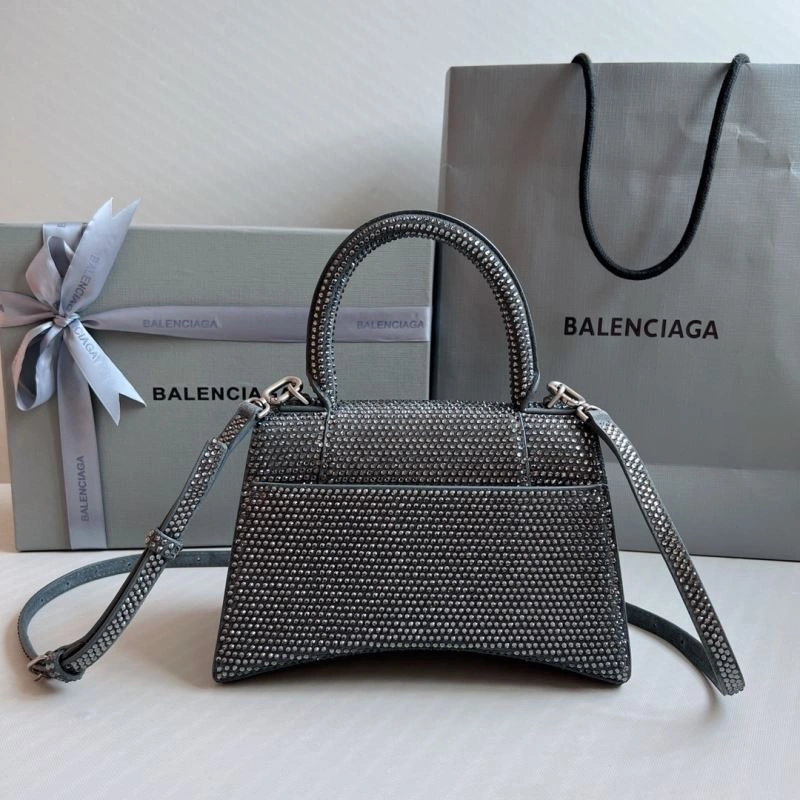 Balenciaga Diamond-Embellished Gray Hourglass Bag - Limited Edition ModernLook 70058
