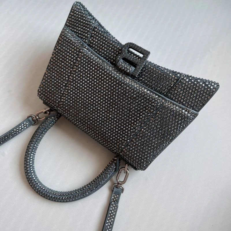 Balenciaga Diamond-Embellished Gray Hourglass Bag - Limited Edition ModernLook 70058