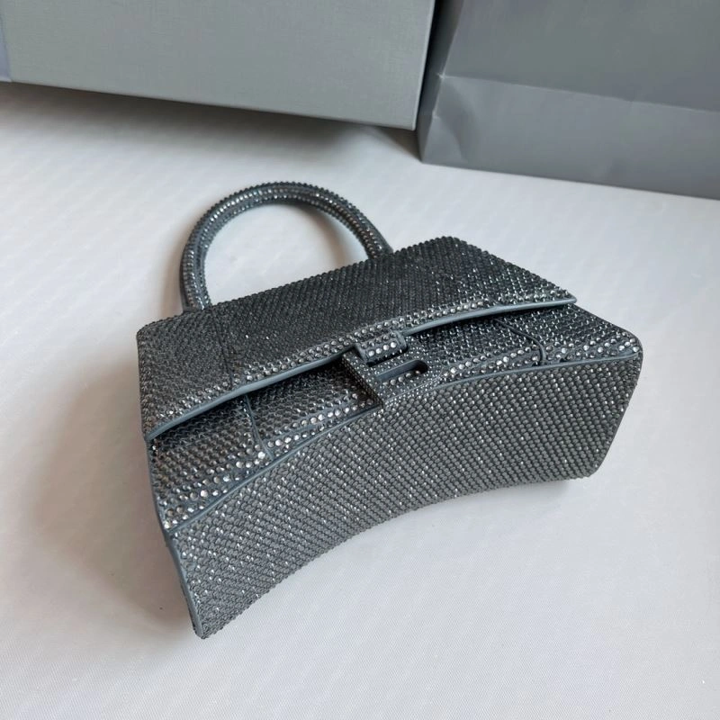 Balenciaga Diamond-Embellished Gray Hourglass Bag - Limited Edition ModernLook 70058