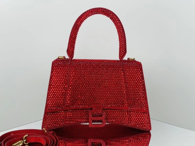 Balenciaga Diamond-Encrusted Red Hourglass Bag Limited Edition SportInspired 72592