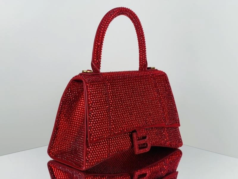 Balenciaga Diamond-Encrusted Red Hourglass Bag Limited Edition SportInspired 72592