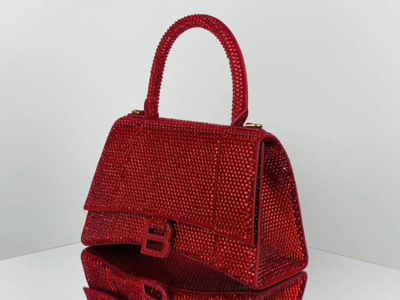 Balenciaga Diamond-Encrusted Red Hourglass Bag Limited Edition SportInspired 72592