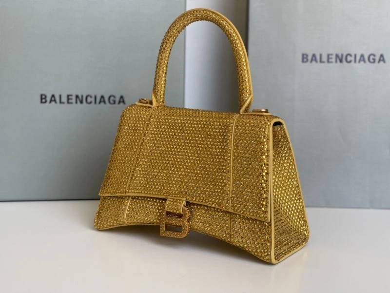 SmartChoice Balenciaga Diamond Hourglass Bag with Golden Clasp 72590