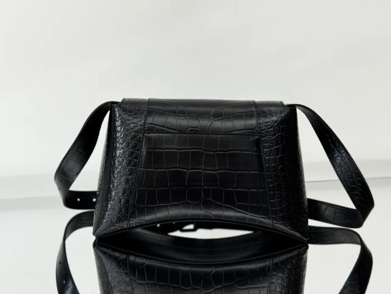Flexible Balenciaga Downtown Hourglass Crocodile-Patterned Crossbody Bag 66990